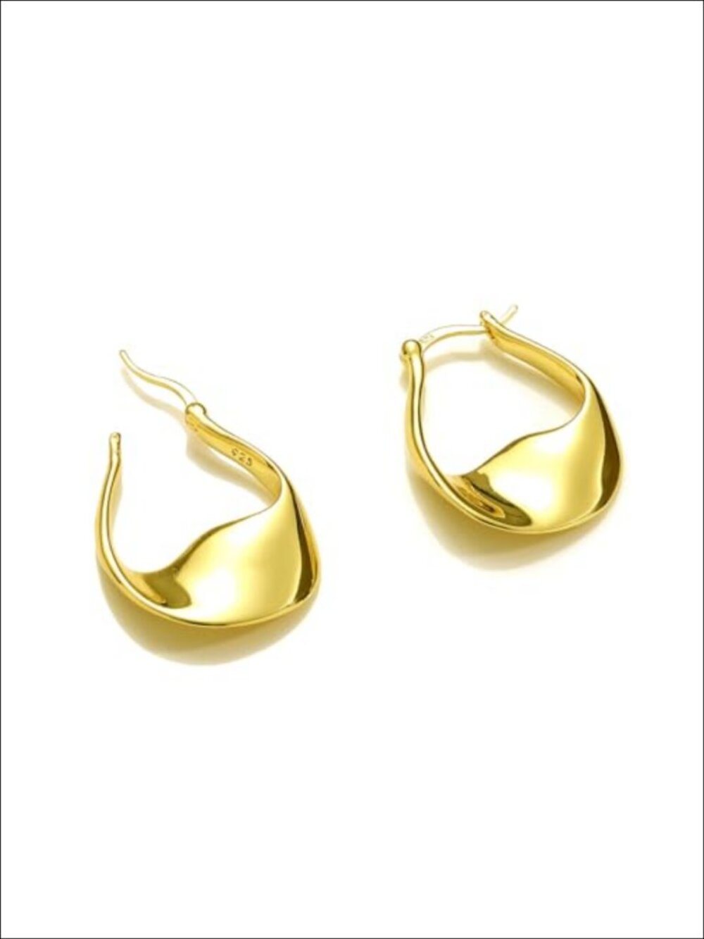 Sterling Silver Twisted Hoop Earrings Chunky Lightweight Hypoallergenic Everyday